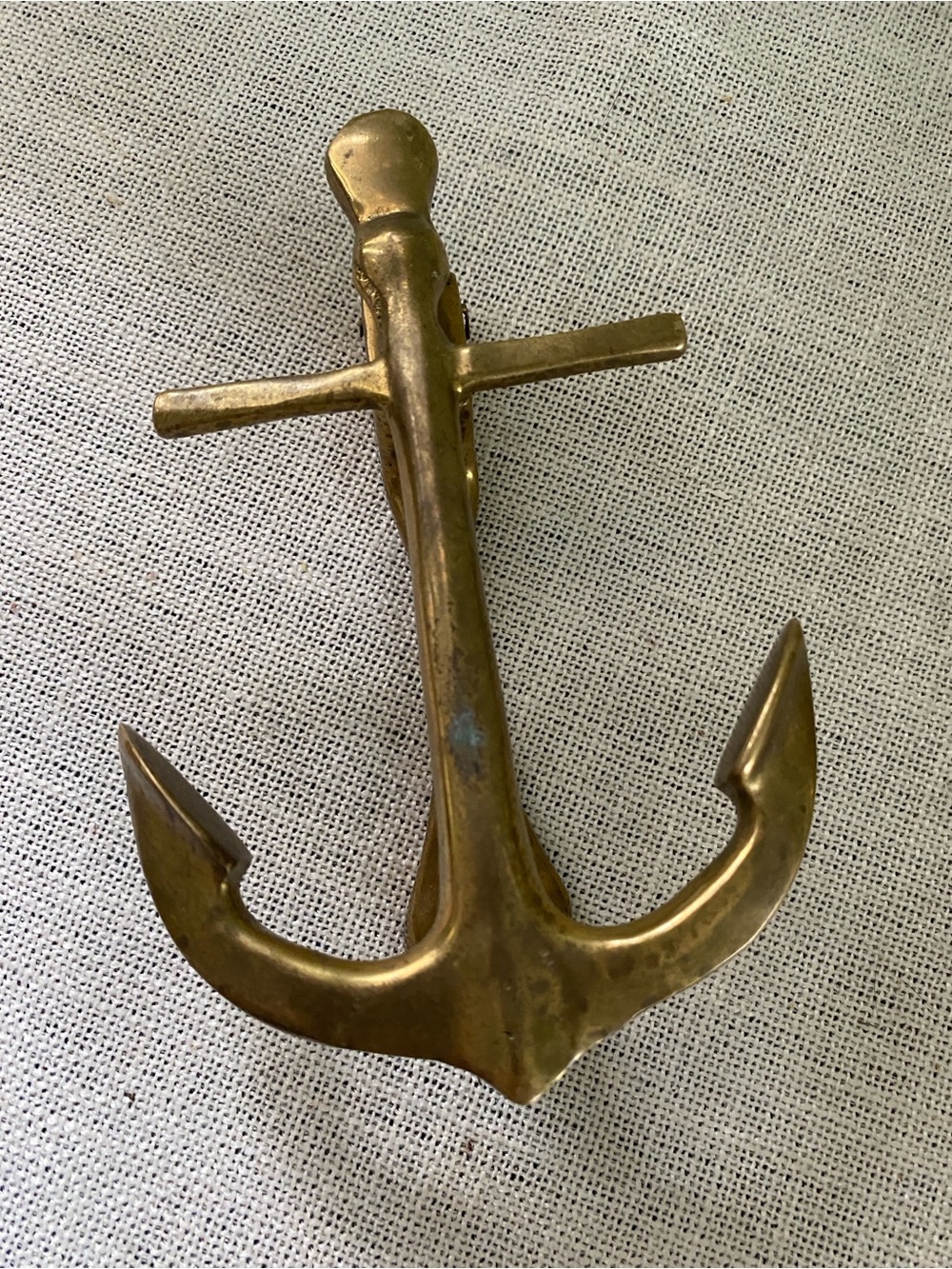 Brass Anchor Door Knocker - Gold Decorative Nautical Accent